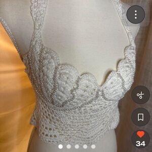 crochet with beads top
